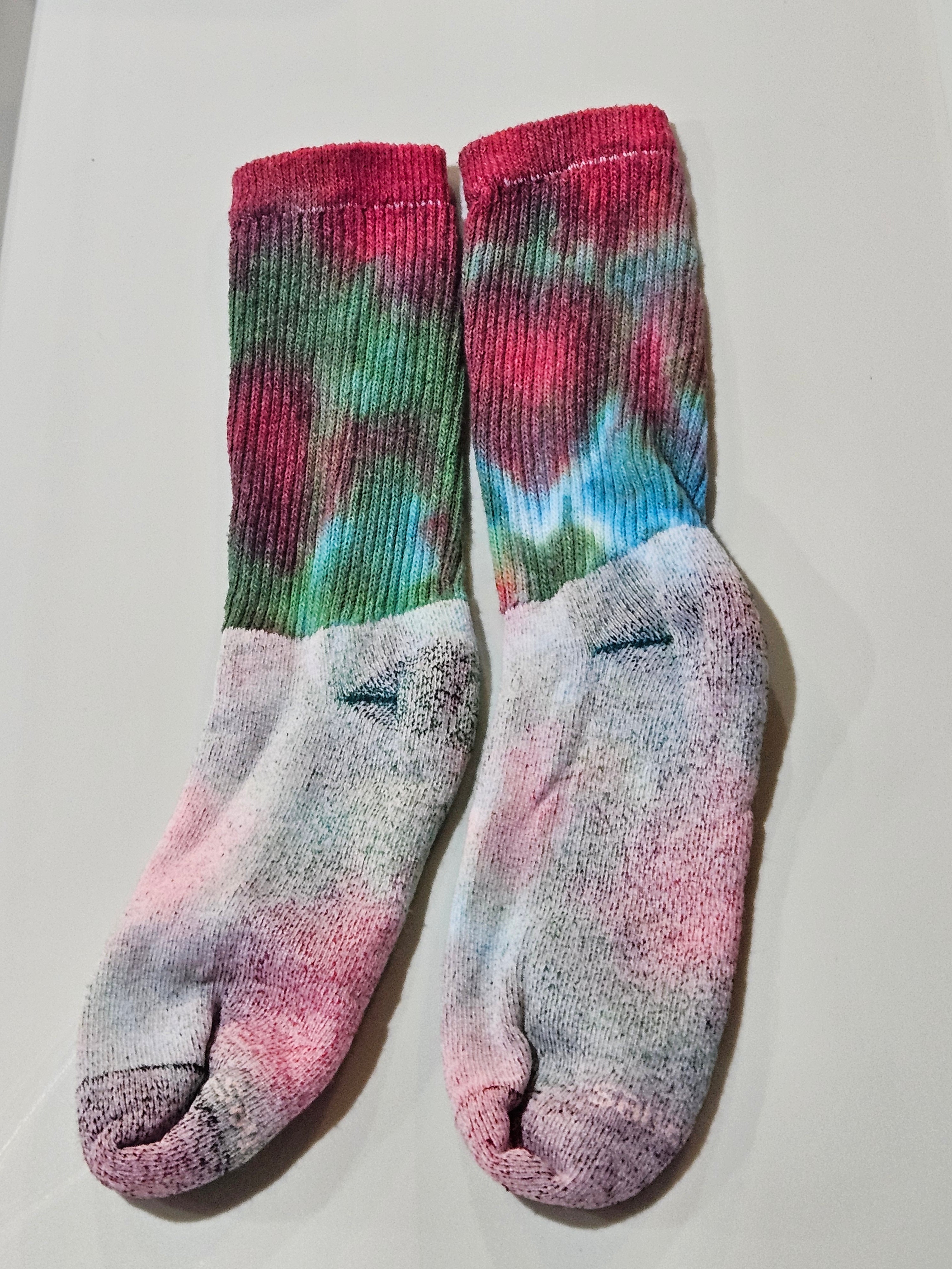 Peacock Tie Dye Socks