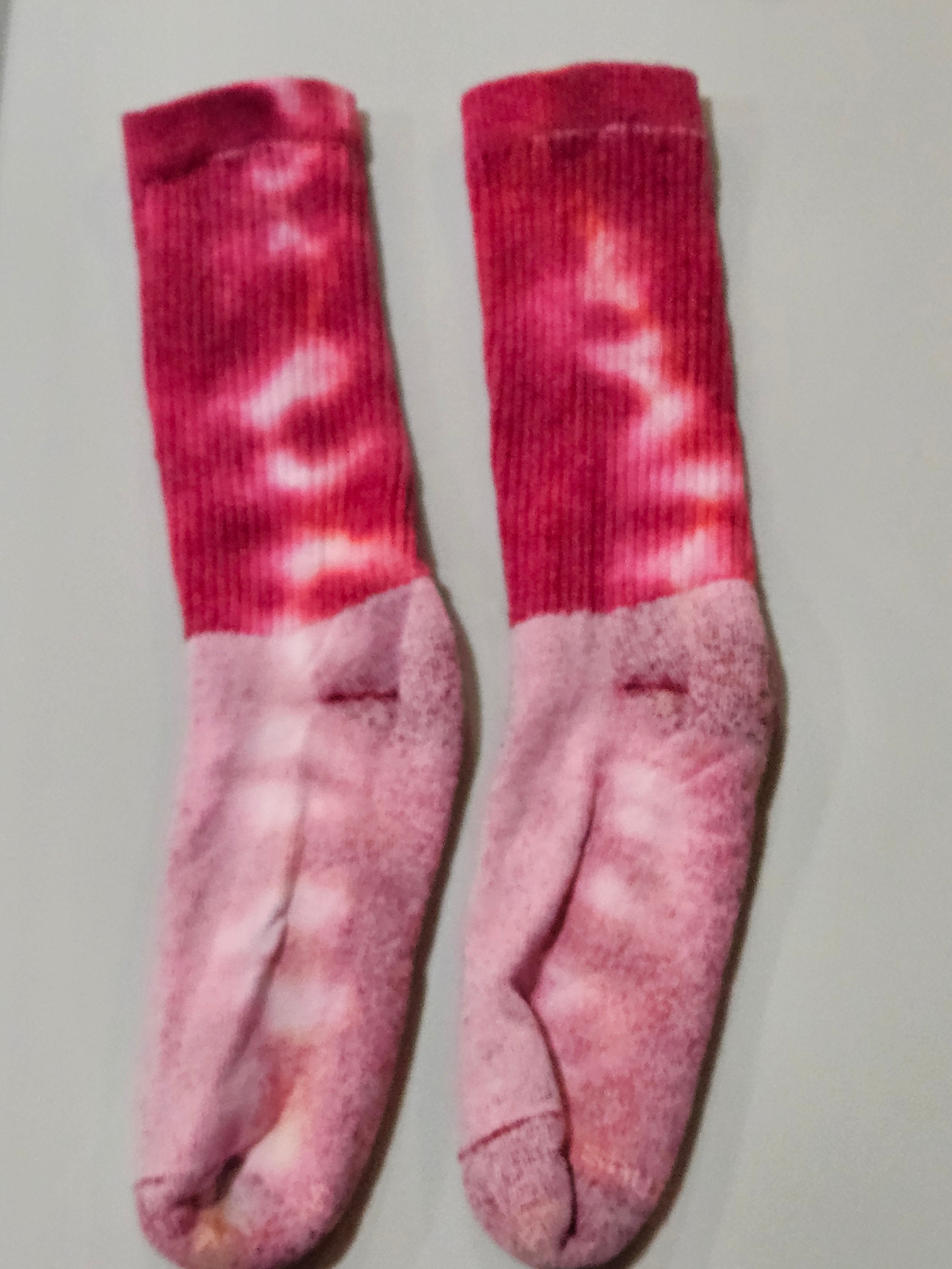 Pretty in Pink Tie Dye Socks