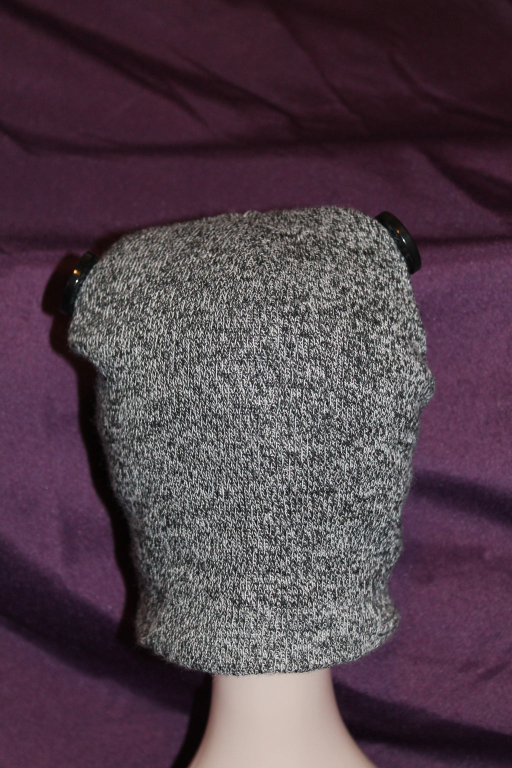 Gray, Black and White Variegated Beanie with Style