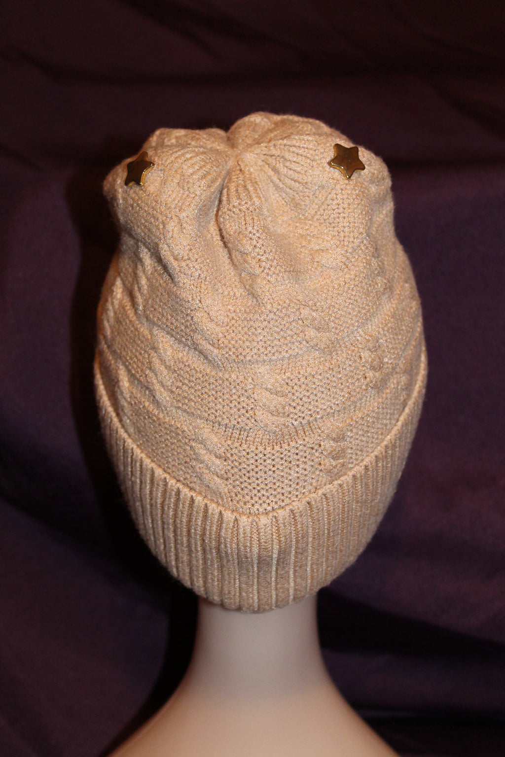 Tan Beanie with Style