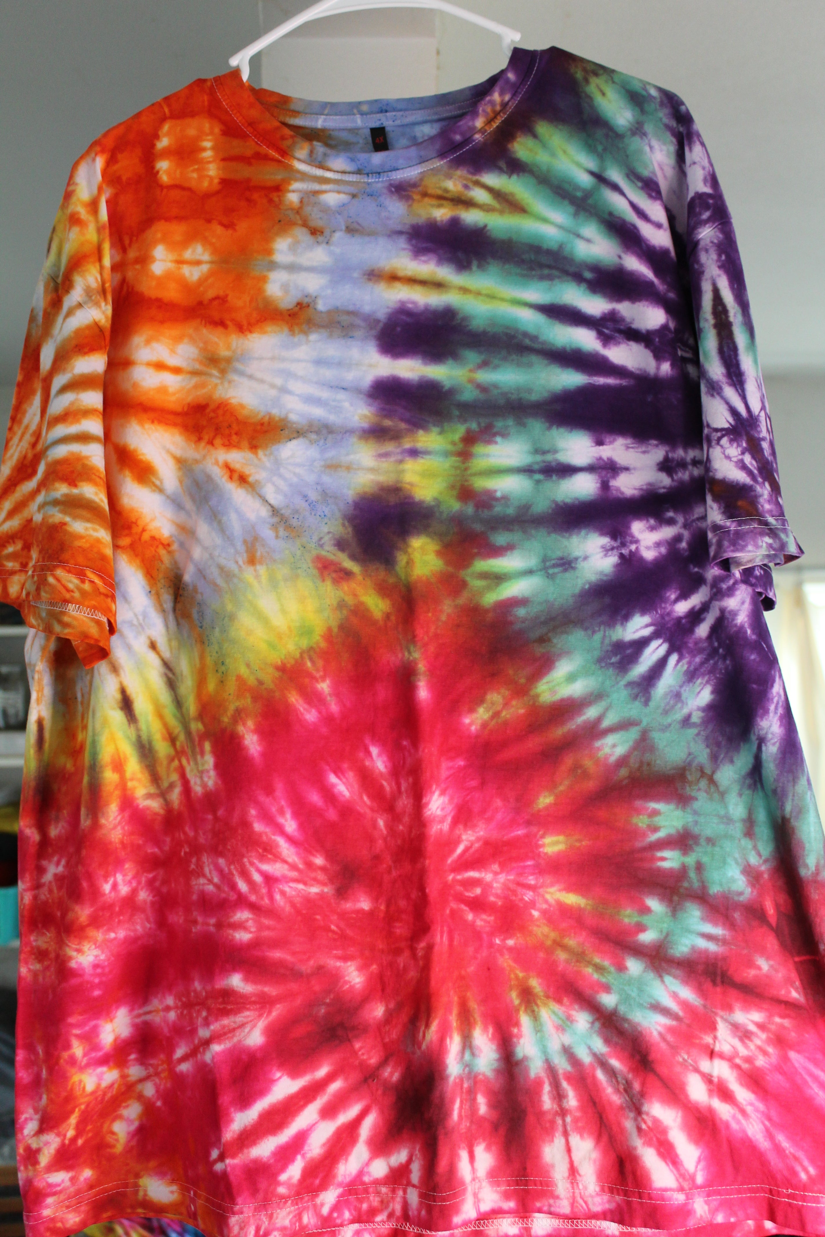 Rainbow Kaleidoscope Men's Tie Dye Tee Shirt
