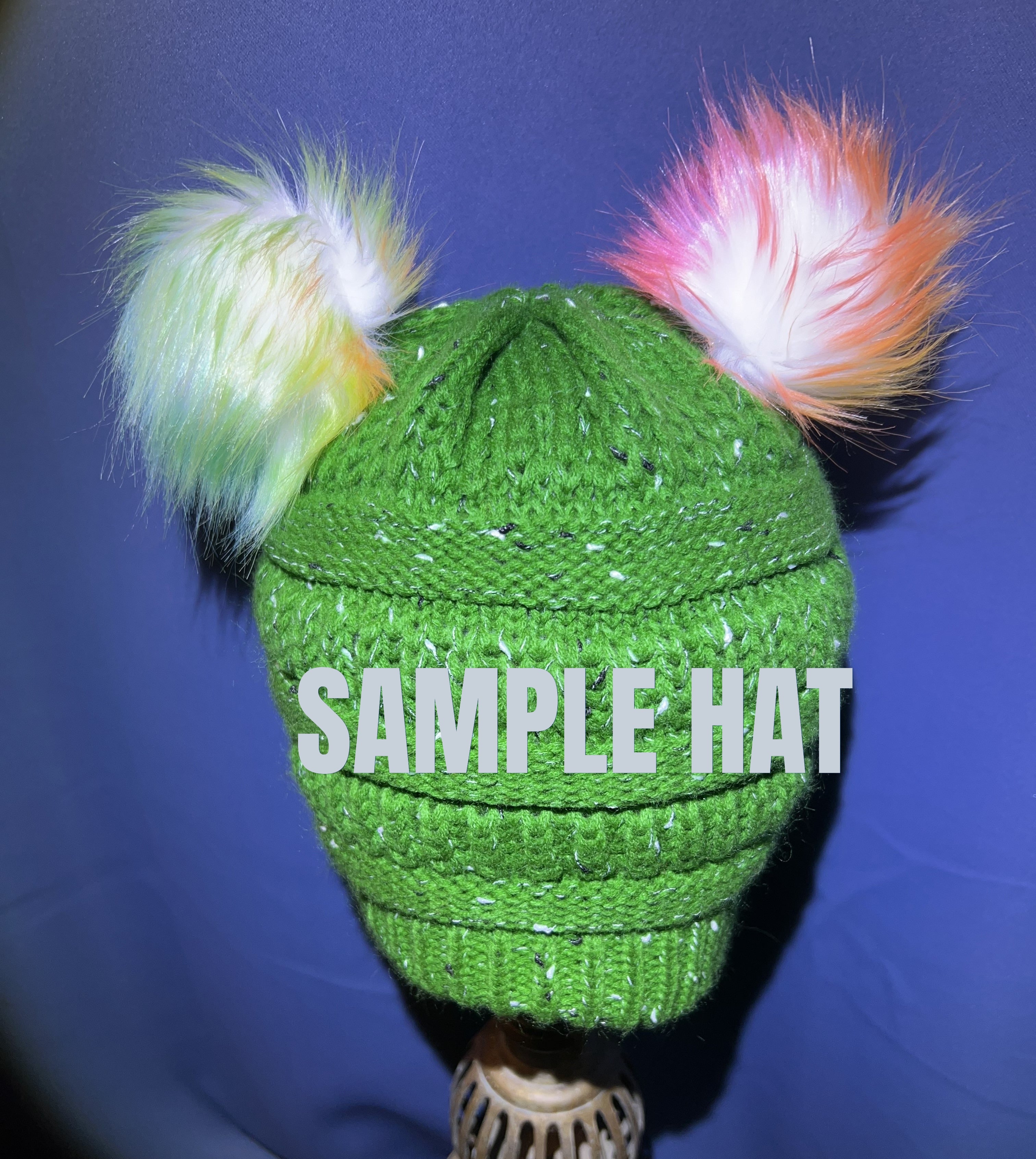 Gray Variegated with Black Band Beanie with Style